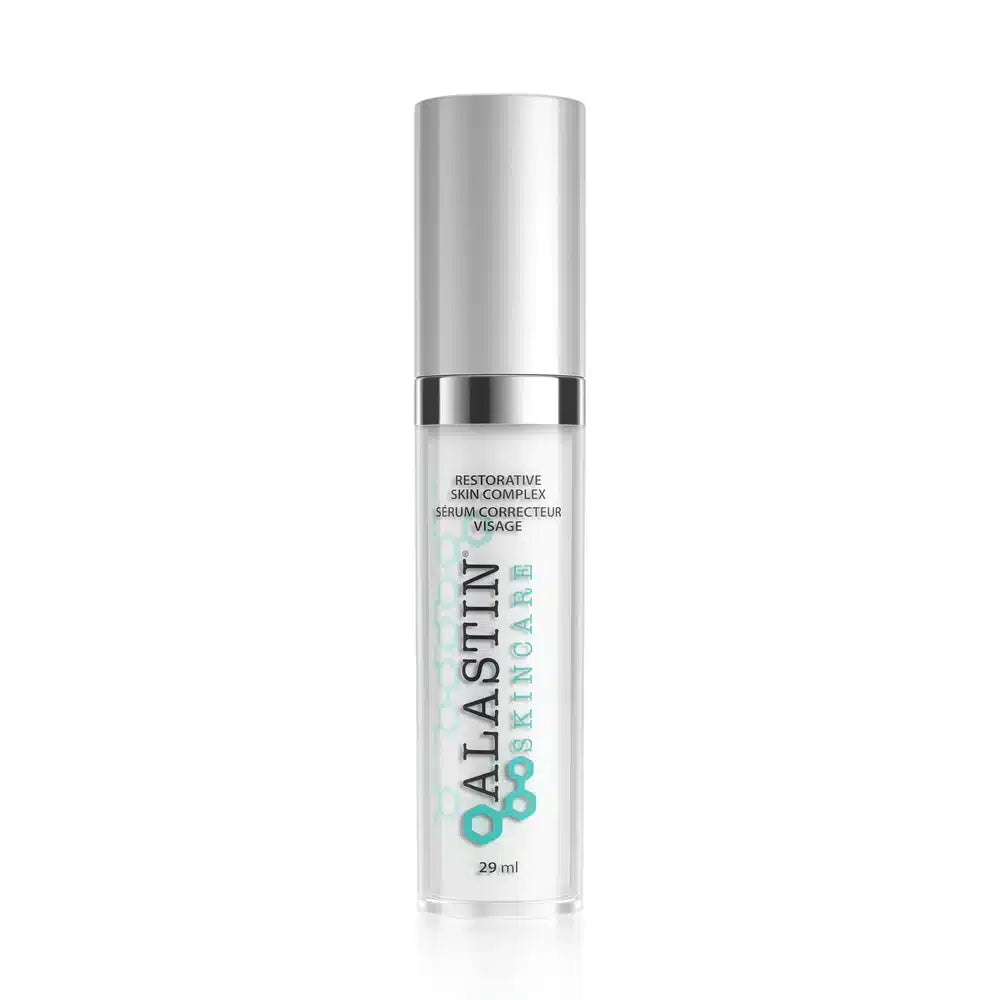 ALASTIN Restorative Skin Complex 29ml bottle with silver cap on a white background.