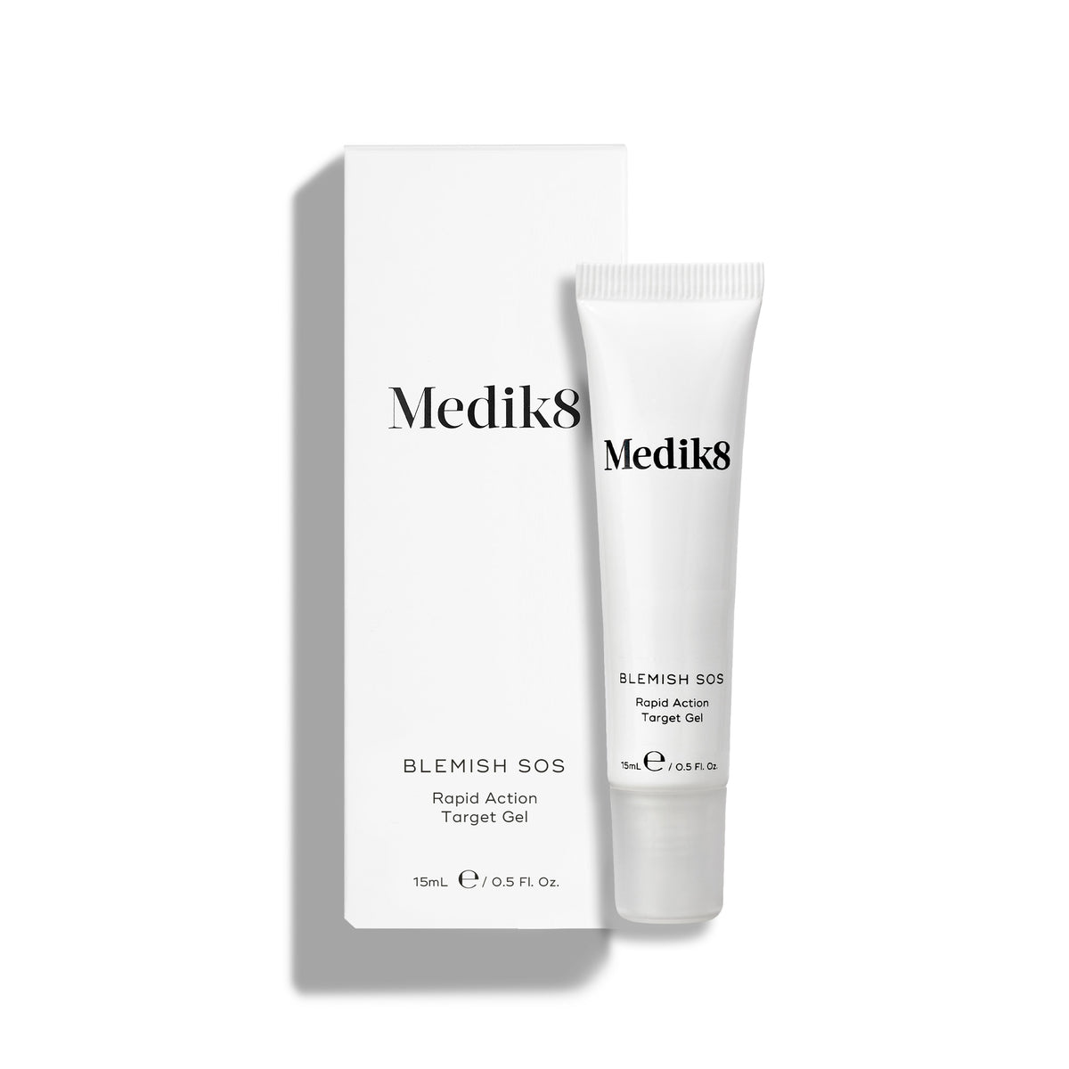 Medik8 Blemish SOS 15ml tube beside its product box.
