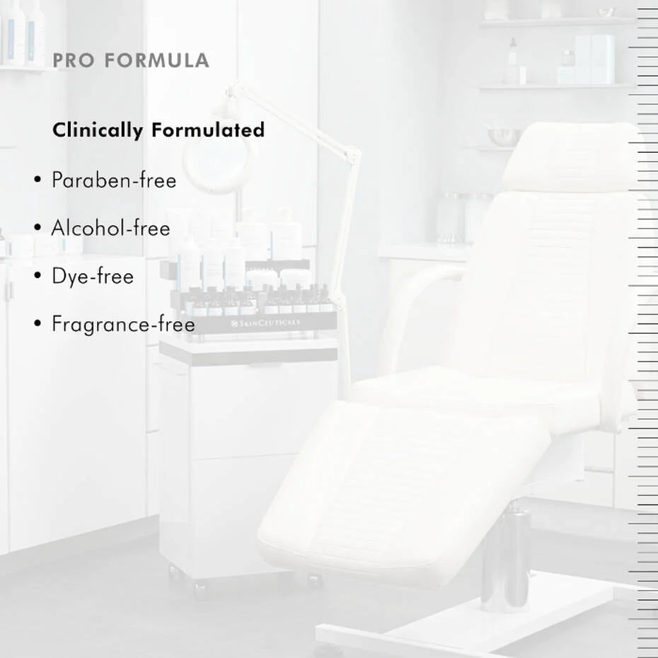 SkinCeuticals Retinol 1.0 formula graphic listing paraben-free, alcohol-free, dye-free and fragrance-free attributes.