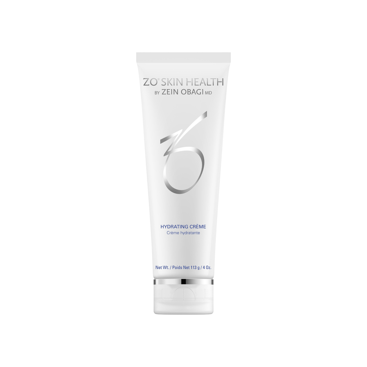 ZO Skin Health hydrating creme white tube on white background