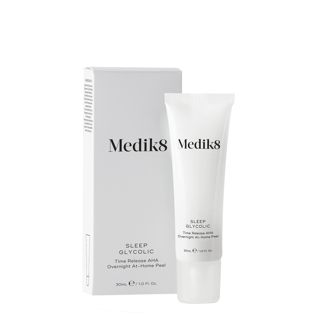 Medik8 Sleep Glycolic 30ml bottle with its carton