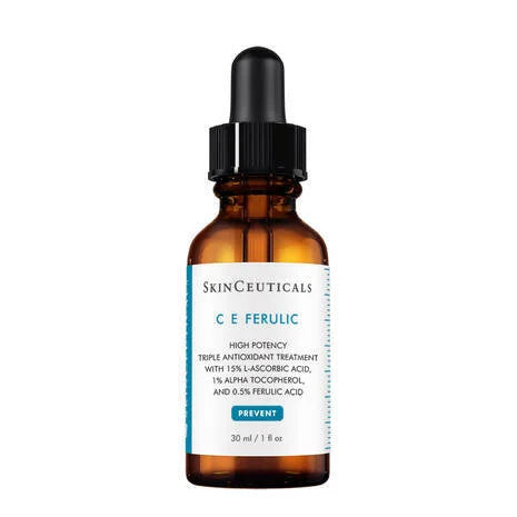 SkinCeuticals C E Ferulic is a high-potency triple antioxidant treatment with 15% L-ascorbic acid, 1% alpha tocopherol and 0.5% ferulic acid that protects skin from environmental damage and improves signs of aging. Available at Epios Skin.