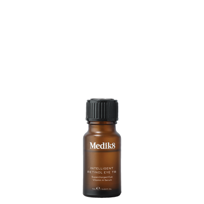 Medik8 Intelligent Retinol Eye TR serum bottle on a white background