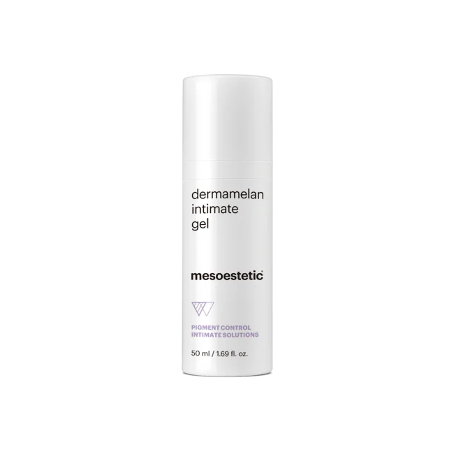 Mesoestetic Dermamelan Intimate Gel 50ml pigment control bottle on white background