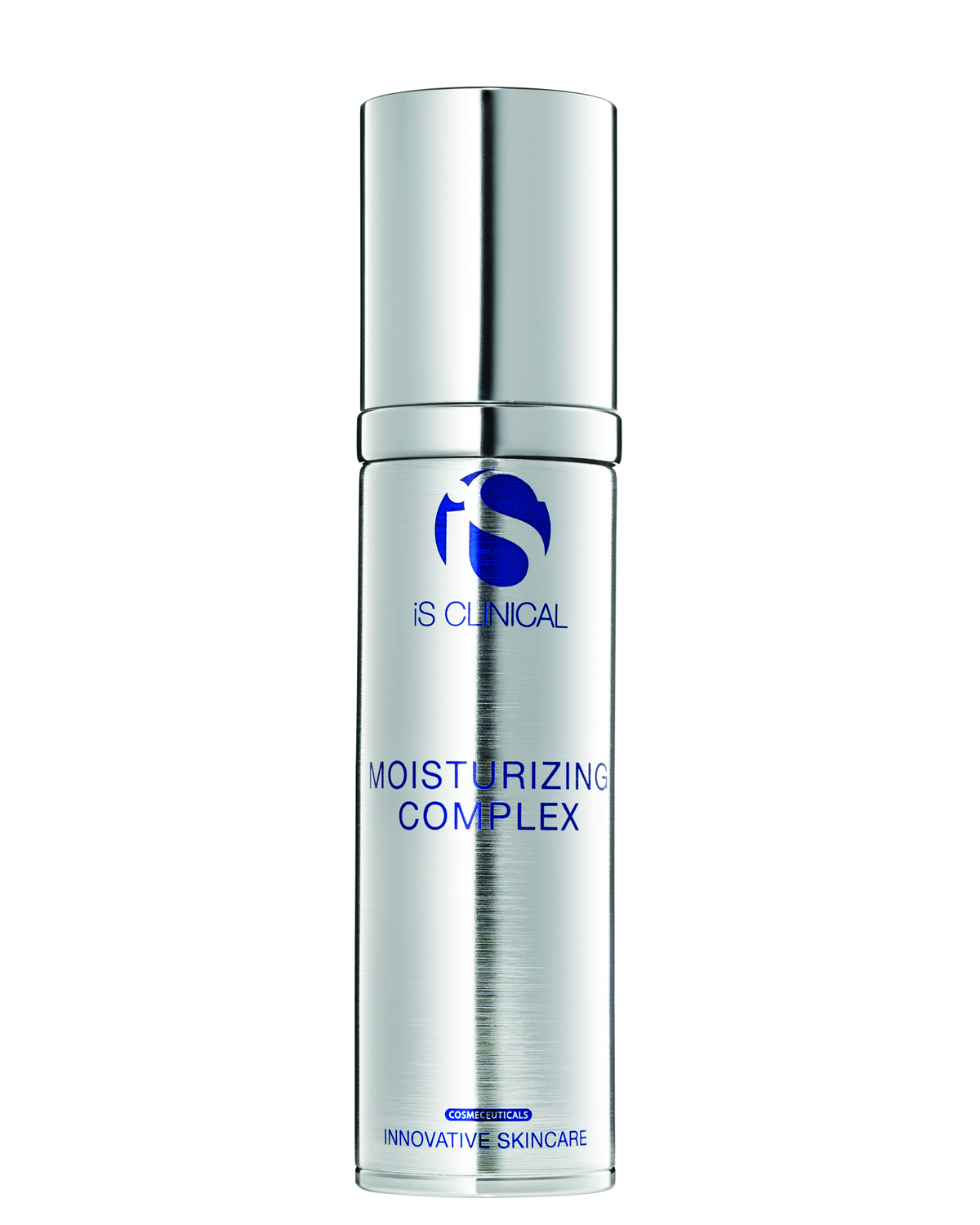iS Clinical Moisturizing Complex, a 50g rich daily moisturiser with hyaluronic acid, panthenol and centella that hydrates and comforts dry, stressed skin.